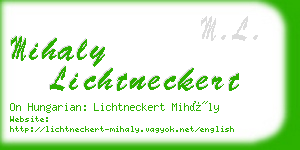 mihaly lichtneckert business card